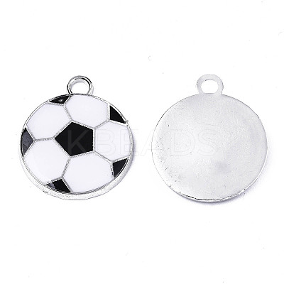 Eco-Friendly Alloy Enamel Hollow Pendants X-PALLOY-R122-09-1