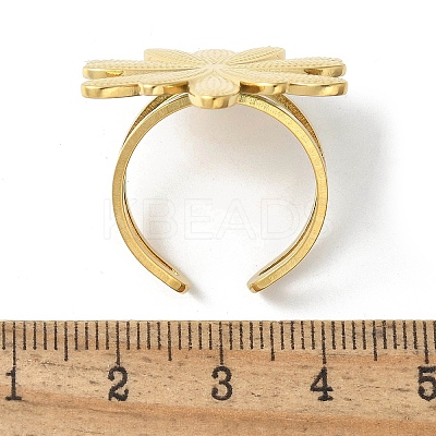 304 Stainless Steel Cuff Rings LS-RJEW-S621-02D-G-1