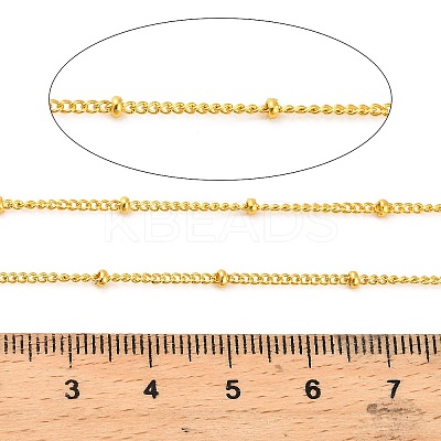 304 Stainless Steel Rondelle Beaded Satellite Chains CHS-G040-03G-1