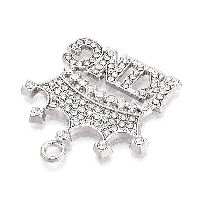 Alloy Rhinestone Pendants PALLOY-N182-13P-1