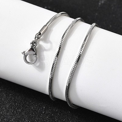 1.5MM 304 Stainless Steel Snake Chain Necklaces for Women Men STAS-V011-04C-P-1