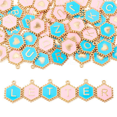 52Pcs 2 Colors Alloy Enamel Pendants ENAM-TA0002-97A-1