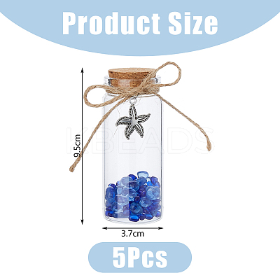 Glass Bead in Transparent Glass Bottle Display Decorations AJEW-AB00172-1