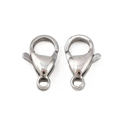 Tarnish Resistant 304 Stainless Steel Lobster Claw Clasps STAS-AB16-1