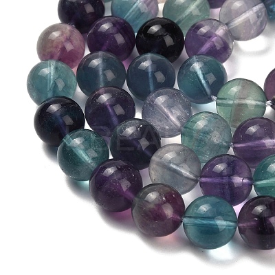 Natural Fluorite Beads Strands G-L634-B04-12mm-1