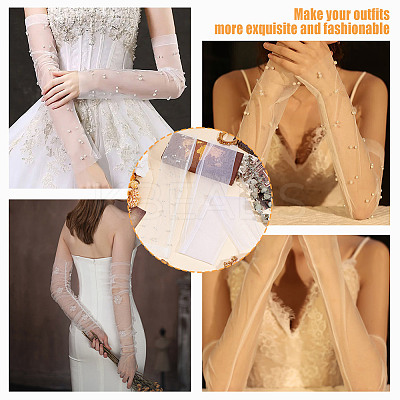 2 Pairs 2 Styles Nylon Tulle Long Sleeve FIND-OC0003-16-1
