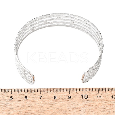 304 Stainless Steel Multi-strand Cuff Bangles for Women BJEW-B156-01-1