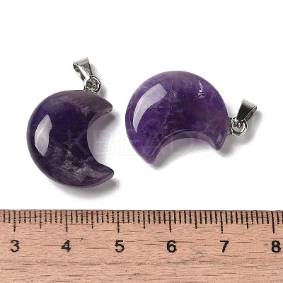 Natural Amethyst Pendants G-H035-01P-07-1