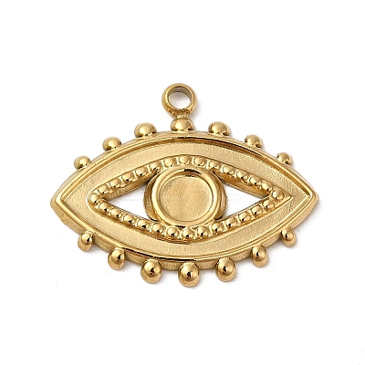 304 Stainless Steel Pendant Cabochon Settings STAS-K263-40G-1