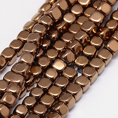 Electroplate Non-magnetic Synthetic Hematite Beads Strands G-J172-2x2mm-05-1