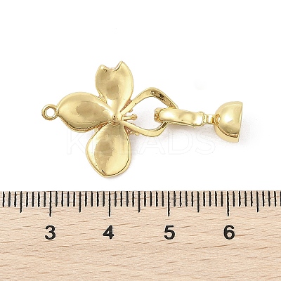 Brass Enamel Fold Over Clasps KK-U059-05G-1