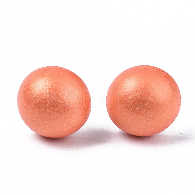 Pearlized Half Round Schima Wood Earrings for Girl Women EJEW-N048-001-12-1