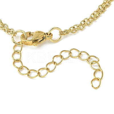 Natural Green Aventurine Bullet Link Bracelet BJEW-JB09563-02-1