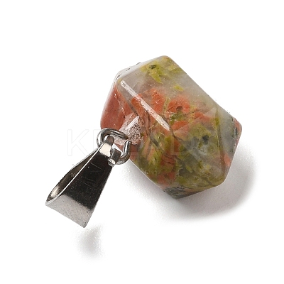 Natural Unakite Pointed Pendants G-K335-03P-16-1