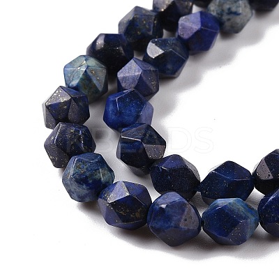 Faceted Natural Gemstone Lapis Lazuli Bead Strands LS-G-J331-25-8mm-01-1