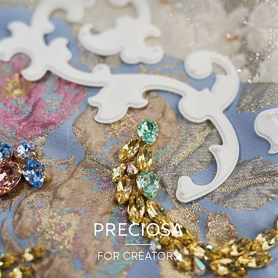 Preciosa® MAXIMA Crystal Sew-On Cups LS-Y-PRC-SE10-60010-S-1