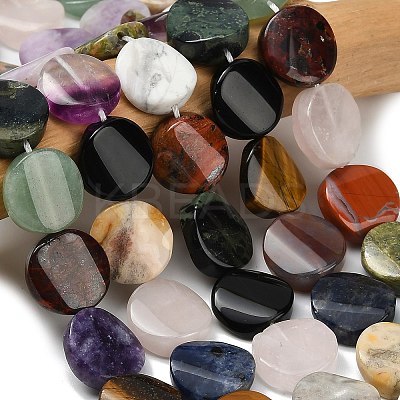 Natural Mixed Gemstone Beads Strands G-D354-B01-1
