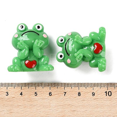 Cartoon Cute Resin 3D Frog Figurines RESI-Z024-01C-1