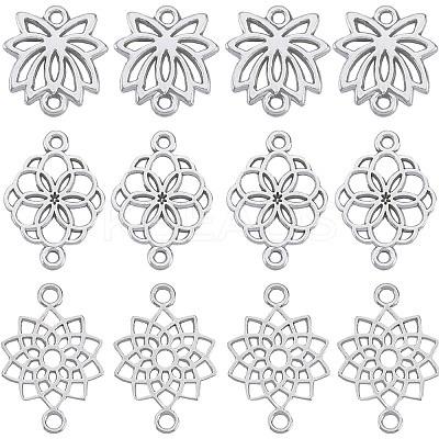 90Pcs 3 Styles Tibetan Style Alloy Connector Charms FIND-SC0007-88-1