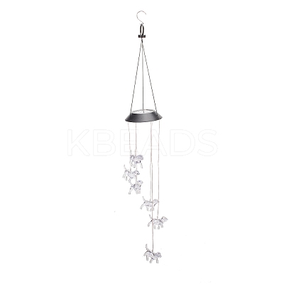 LED Solar Powered Dog Wind Chime HJEW-I009-04-1