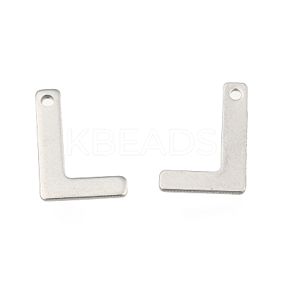 Tarnish Resistant 304 Stainless Steel Letter Charms LS-STAS-O072-L-1