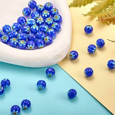 Handmade Millefiori Lampwork Beads LAMP-SZ0001-71E-02-1