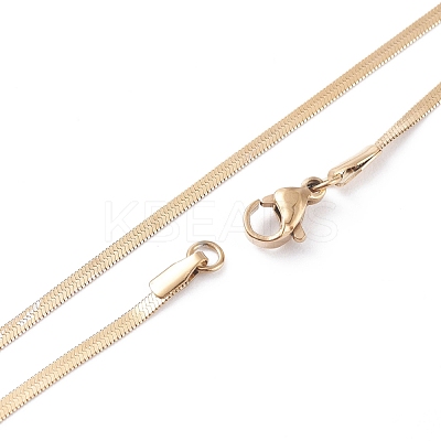 PVD Vacuum Plating 304 Stainless Steel Snake Chains Necklaces NJEW-O058-28G-1