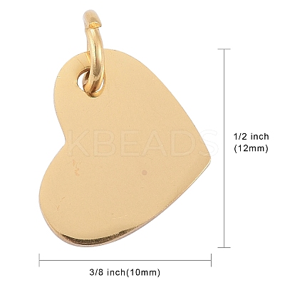 Ion Plating(IP) 304 Stainless Steel Stamping Blank Tag Charms STAS-I311-19G-1