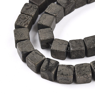 Natural Pyrite Beads Strands G-T140-37A-1
