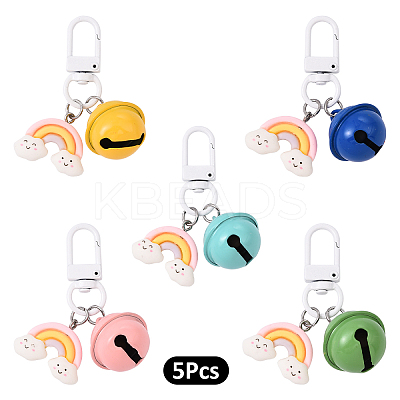 5Pcs Resin Pendant Decorations HJEW-YW00174-01-1
