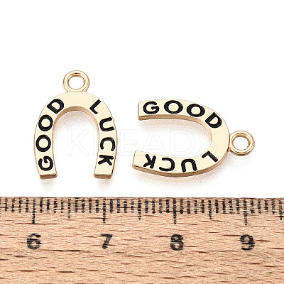 Rack Plating Alloy Enamel Pendants ENAM-T024-05G-1