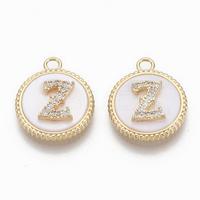 Brass Micro Pave Cubic Zirconia Pendants KK-T062-04Z-NF-1