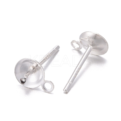 925 Sterling Silver Stud Earring Findings STER-T002-193S-1