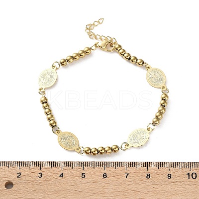 304 Stainless Steel Link & Charm Bracelets for Women LS-BJEW-Z133-04G-1
