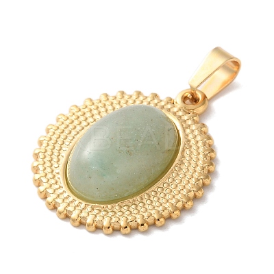 Natural Green Aventurine Pendants STAS-C120-13G-07-1