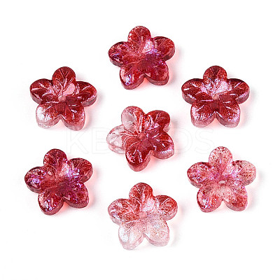 Baking Paint Transparent Glass Beads DGLA-N014-08A-05-1