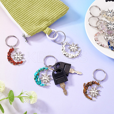 Natural & Synthetic Gemstone Keychain KEYC-TAC00041-1
