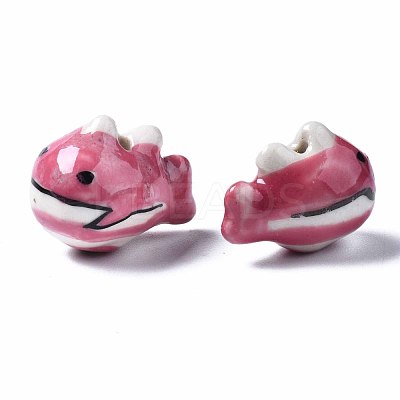 Handmade Porcelain Ceramic Beads Strands PORC-S502-019A-1