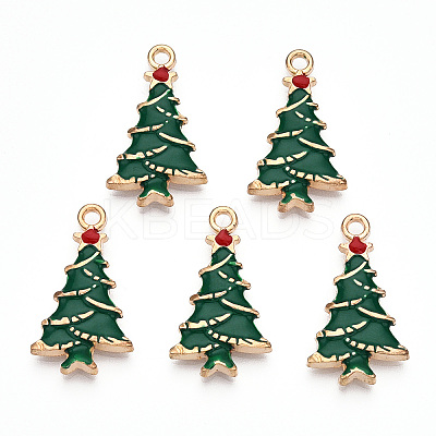 Rack Plating Alloy Enamel Pendants ENAM-N055-124-1
