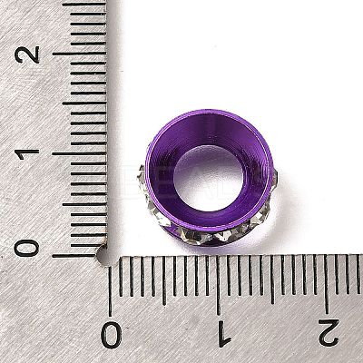 Brass Rhinestone Spacer Beads KK-M313-44A-1