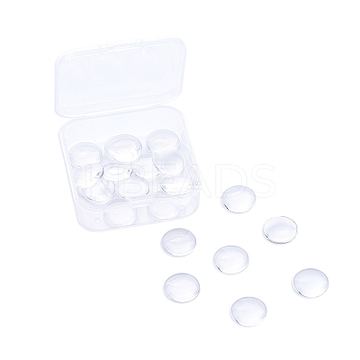 Clear Glass Cabochons GGLA-TA0001-01-15mm-1
