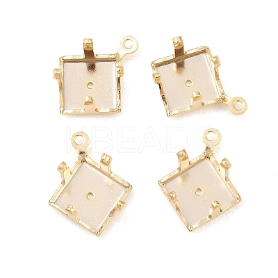 Rhombus Brass Sew on Prong Settings KK-C163-15B-G-1