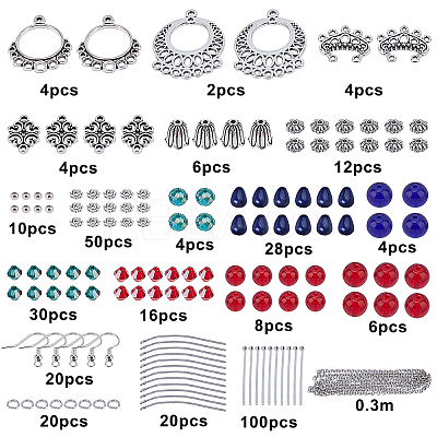 DIY Dangle Earring Making Kits DIY-SC0016-36-1