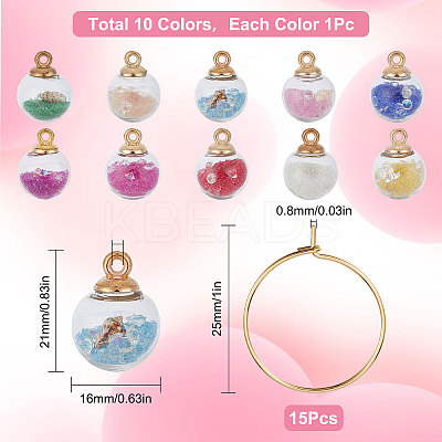 DIY Wine Glass Charms Making Kits DIY-SC0020-76-1