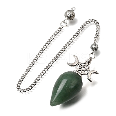 Natural Green Aventurine Dowsing Pendulum Pendants GG-CBA6D08-A10-1