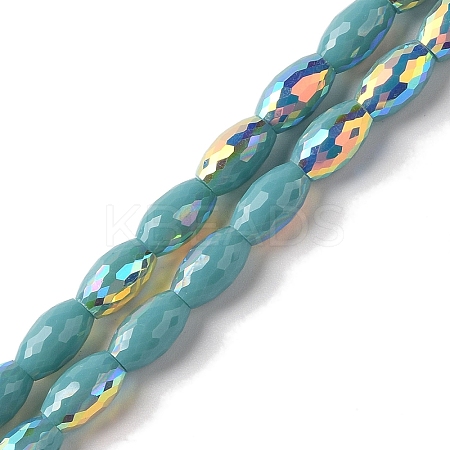 AB Color Plated Electroplate Beads Strands X-EGLA-H104-03F-1
