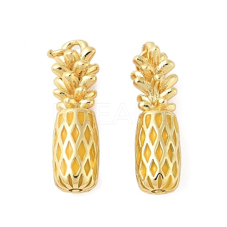 Brass Enamel Pendants KK-B148-08G-1