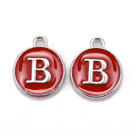 Platinum Plated Alloy Enamel Charms LS-ENAM-S118-03B-P-1