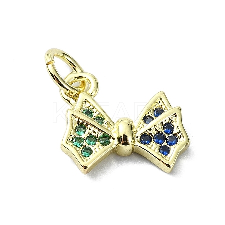 Brass Micro Pave Cubic Zirconia Pendants KK-H475-22G-01-1