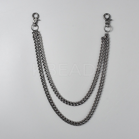 Alloy Double Layer Trousers Chain HJEW-WH20071-004B-1